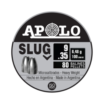 APOLO Slug Pellets Diabolos 9.0mm (100 grains) - 80rnd