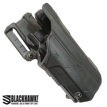 BLACKHAWK! ® T-Series L2D Light Bearing (TLR) Belt Holster für Glock ® Reihe, rechts - Black