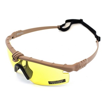 Nuprol Anti-Fog Schutzbrille (mit Einlage für Korrekturgläser), Desert - yellow