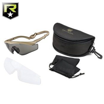 Revision ® Sawfly Max-Wrap MilSpec Ballistic Goggles \"Essential\", TAN - Clear/Smoke