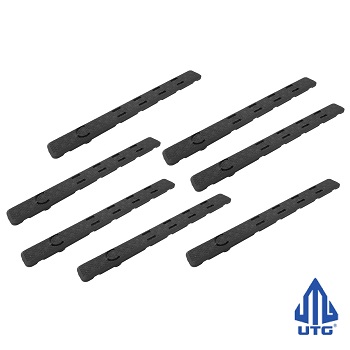 Leapers ® UTG Low Profile KeyMod Rail Panel Covers (7 Slots) - Black (7er Pack)